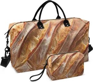 Travel Duffel Bag Freshly Baked Texture, Gym Bags with Multiple Interior Pockets for Men Women Toiletry Purse Included 20.5”x 1.9” x 13.8”