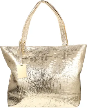 Trendy Tote Bag for Women Large Shoulder Print Handbag Women's School Bag Gold Clutch Purse