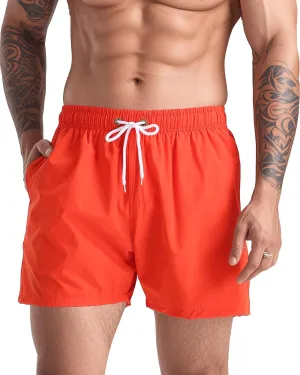 TUVEKE Men's Swim Trunks Quick Dry Bathing Suit for Men 5 Inch Inseam with Mesh Liner Mens Swimming Shorts Beach Shorts S-XXL