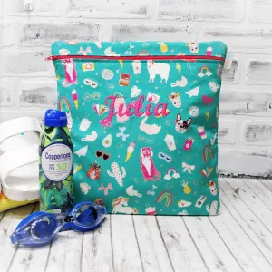 Unicorn Flamingo Doodle Personalized Reusable Bag