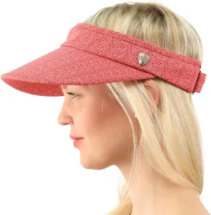 UPF UV Sun Protection Wide Brim 100% Cotton Beach Pool Visor Golf Cap Hat Hot Pink