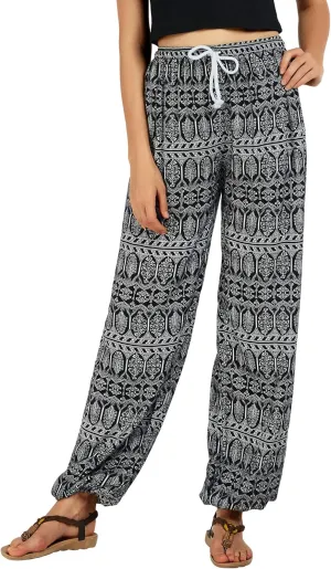 Urban CoCo Women's Floral Print Summer Boho Pants Harem Beach Vacation Pants