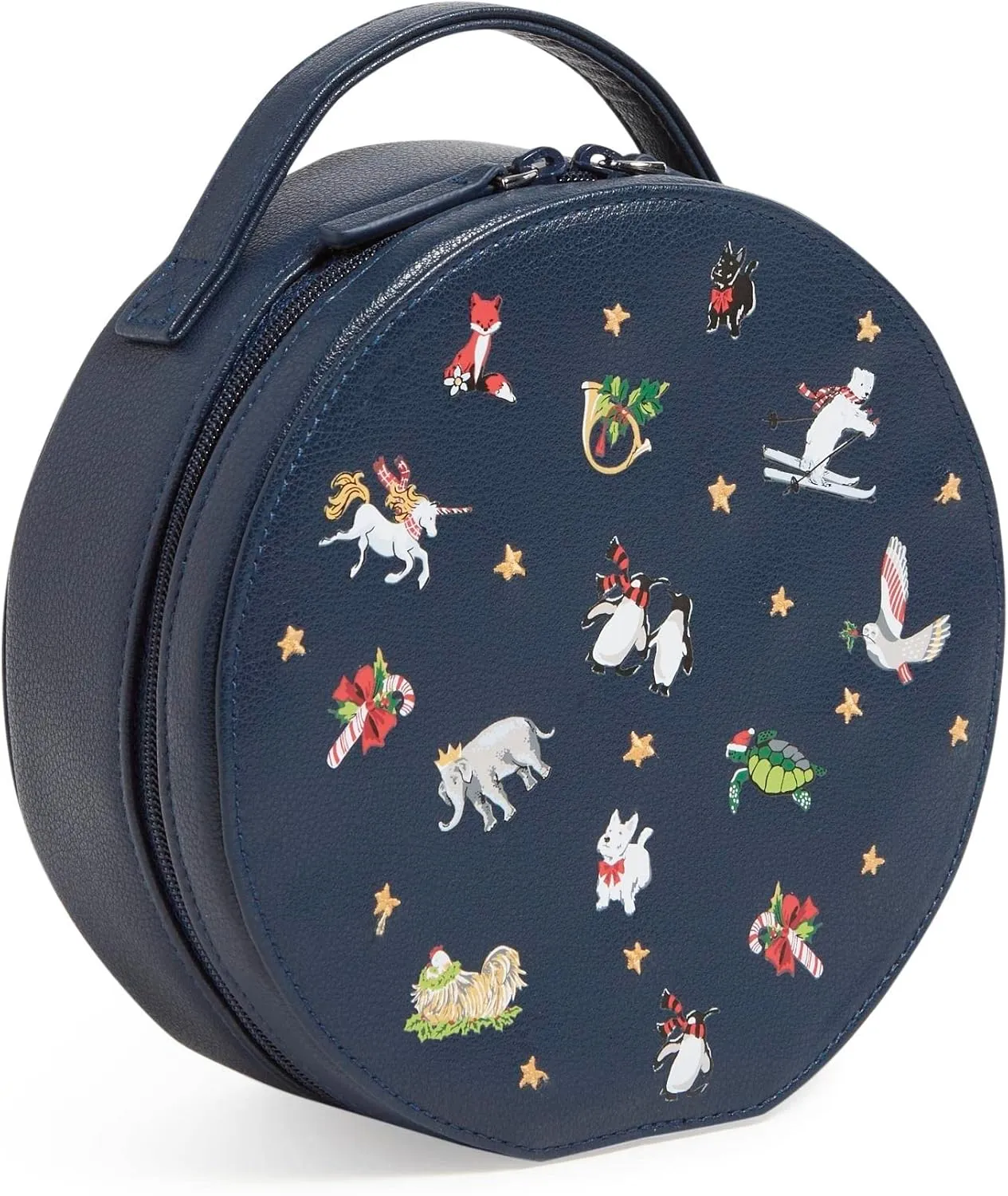 Vera Bradley Women's Novelty Cosmetic Makeup Organizer Bag, Snow Globe Motifs, One Size