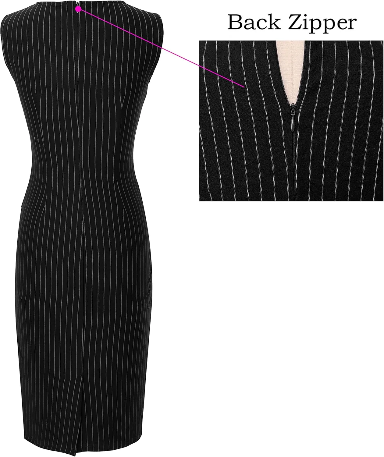VFSHOW Womens Elegant Ruched Work Business Office Cocktail Party Sheath Dress