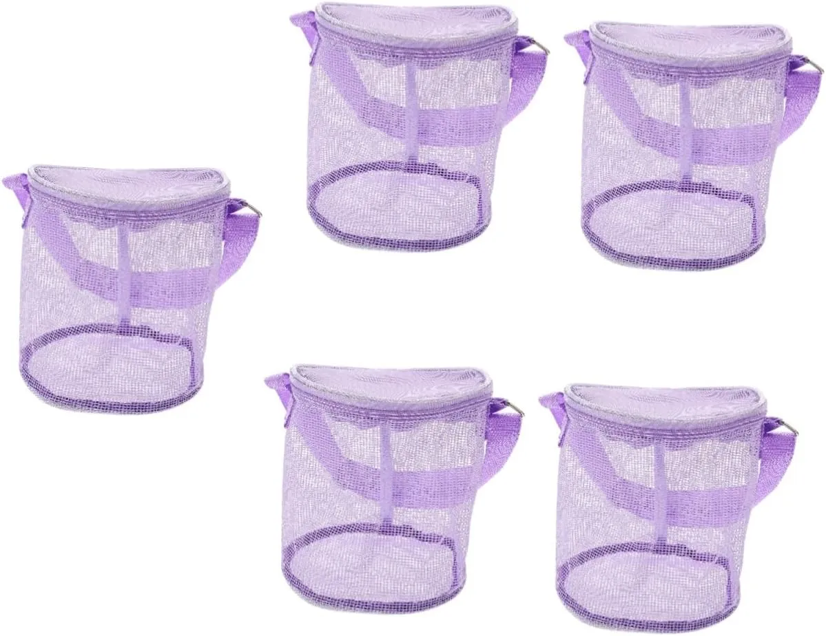 VICASKY 5pcs Large Capacity Kids Beach Bag Mesh Toys Bag Beach Must Haves Outdoor Bucket