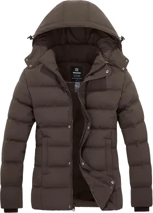 Wantdo Women's Hooded Warm Winter Coat Quilted Thicken Puffer Jacket with Removable Hood
