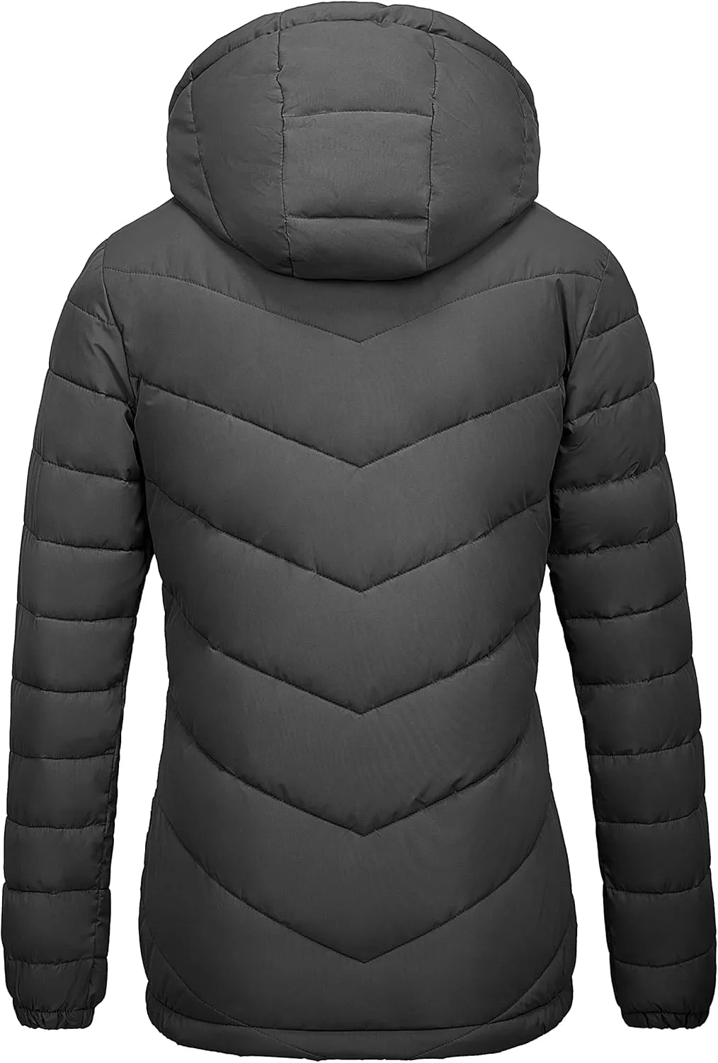 wantdo Women's Quilted Winter Coats Hooded Warm Puffer Jacket with Fleece Hood