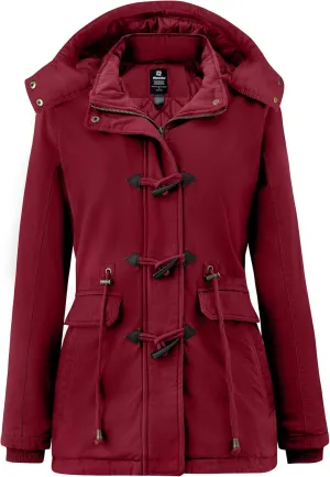 wantdo Women's Winter Thicken Jacket Cotton Coat with Removable Hood