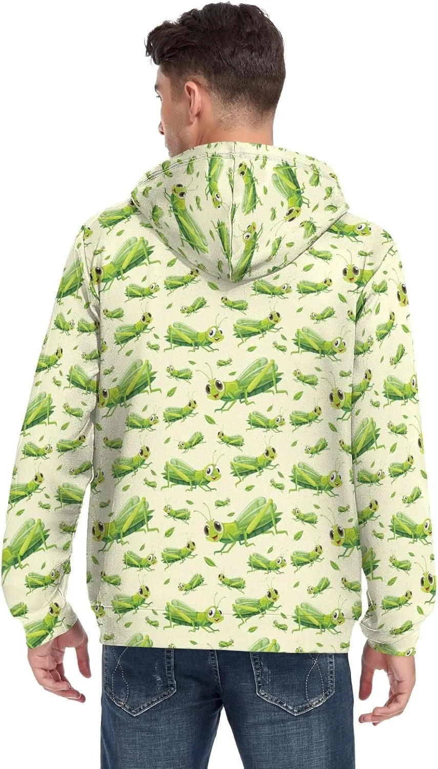 Weeds Leaf Skull Men's Quilted Lined Flannel Jacket with Hood Full-Zip Fleece Hoodie