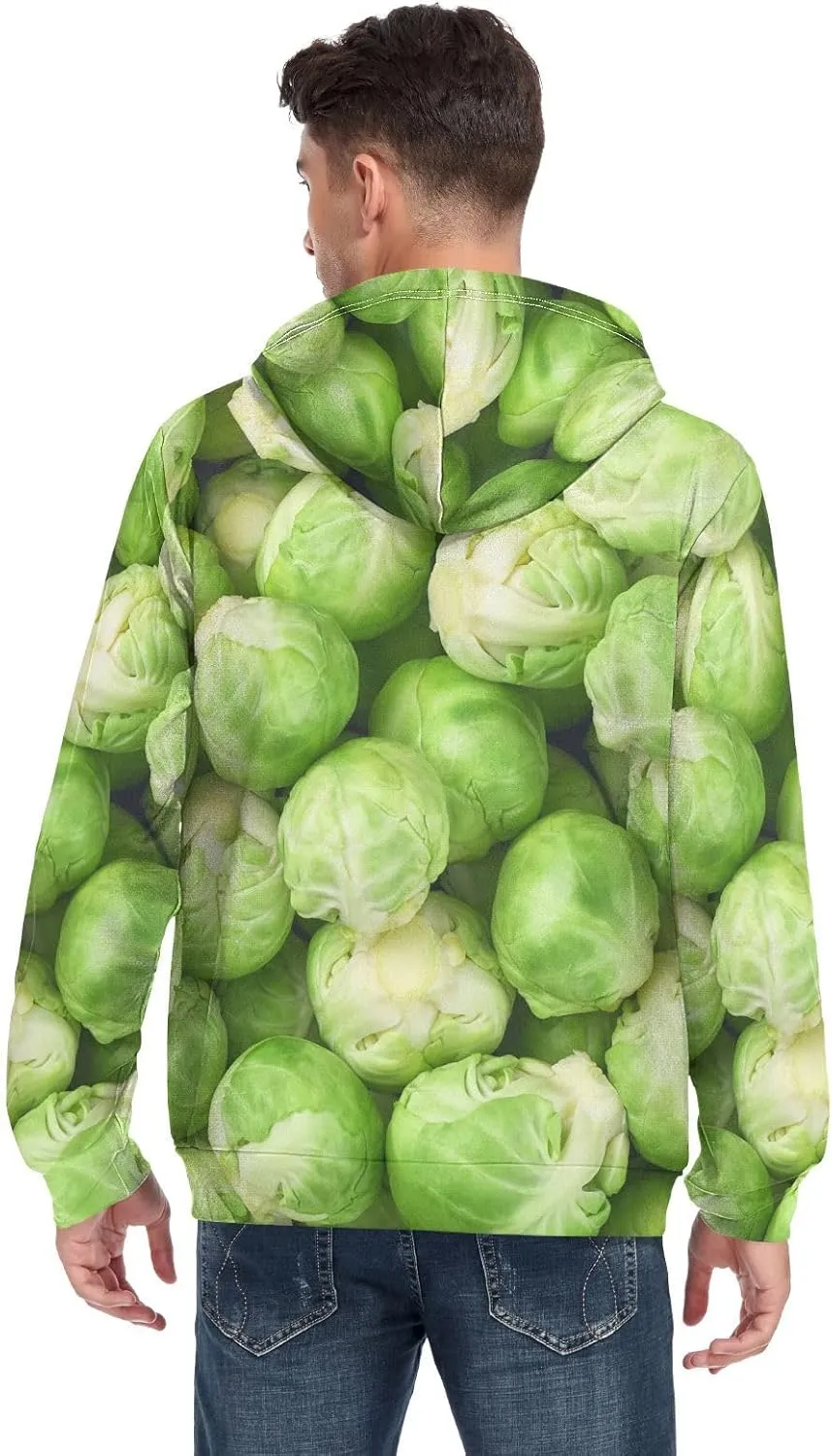 Weeds Leaf Skull Men's Quilted Lined Flannel Jacket with Hood Full-Zip Fleece Hoodie