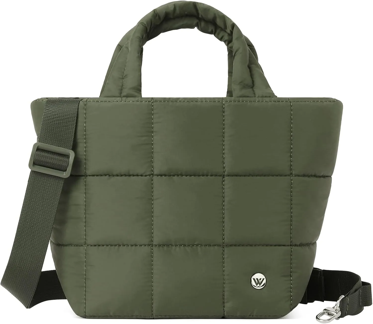 WESTBRONCO Small Puffer Bag Quilted Crossbody Bags for Women Puffy Purse Nylon Shoulder Handbag with Adjustable Strap