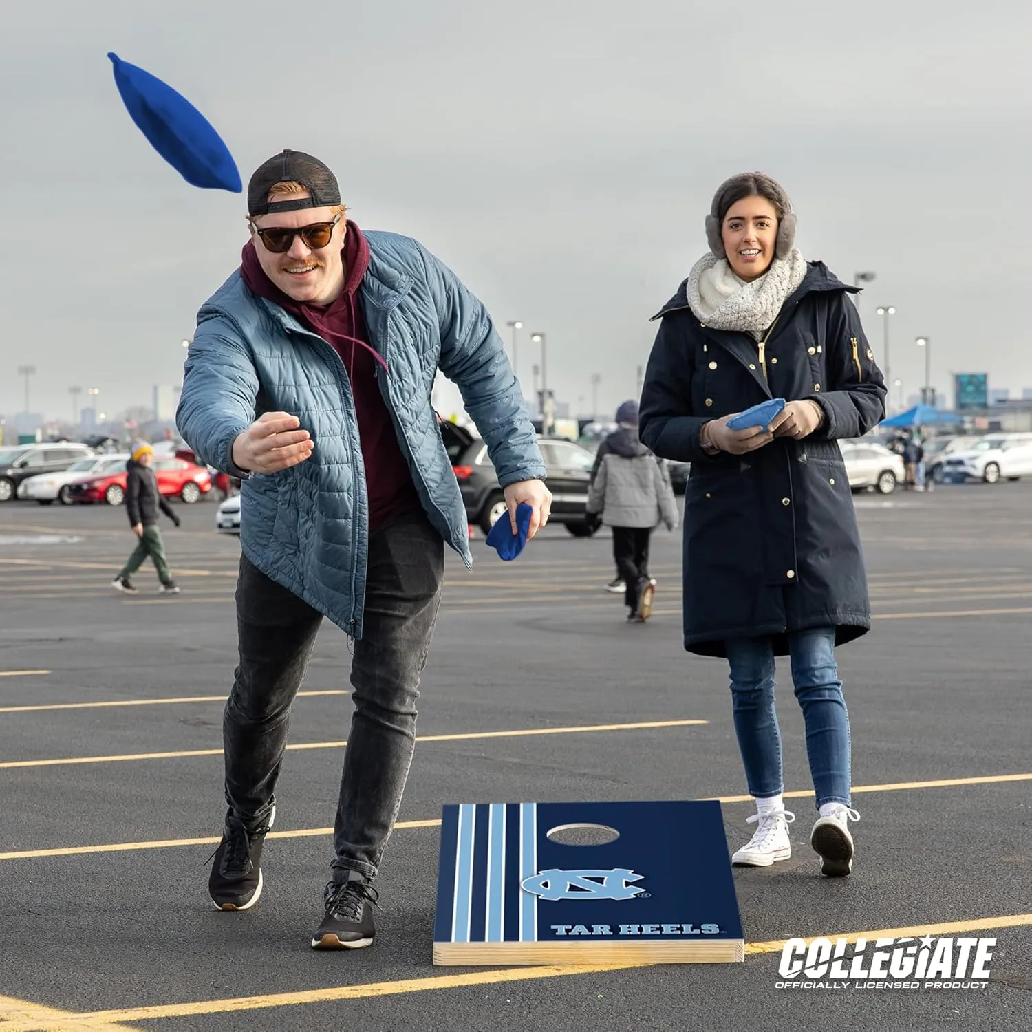 Wild Sports 2' x 3' Solid Wood Cornhole Set with Direct Print HD Team Graphics – Great Gift for Any NCAA Fan! Bean Bag Toss Family Outdoor Games
