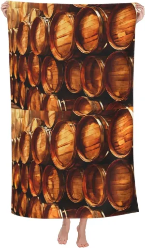 Wine Cork Print Beach Towel Microfiber Beach Towels Soft Bath Camping Swim Pool Gym Yoga Towels Adult