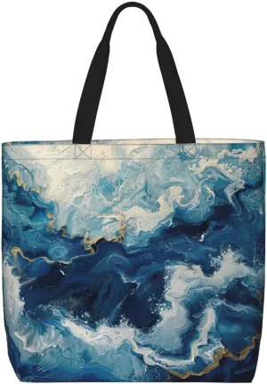 WITHIN THE TIDES Print zipper shoulder bag for women.Beach,travel and daily use,lightweight,stylish