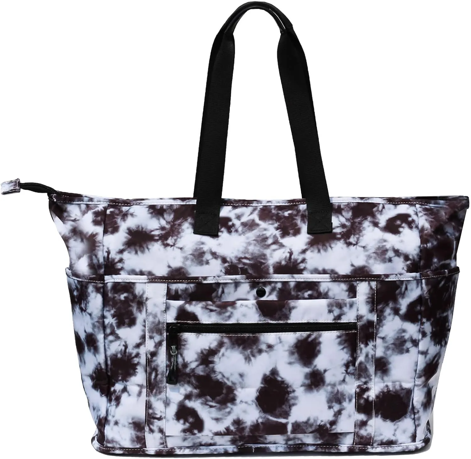 Women Ladies Weekender Bag Muti-pockets Overnight Carry-on Duffel Travel Gym Tote Luggage Duffle with Trolley Sleeve