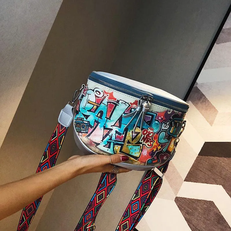 Women's Bag Wide Band Waist Bag Letter Single Shoulder Diagonal Bag Backpack