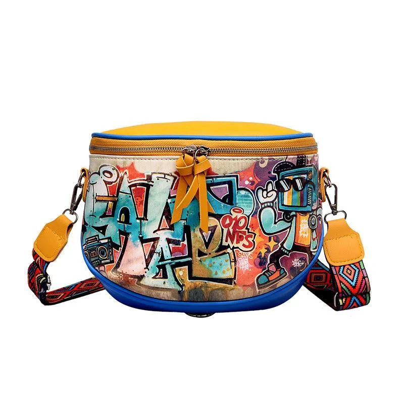 Women's Bag Wide Band Waist Bag Letter Single Shoulder Diagonal Bag Backpack