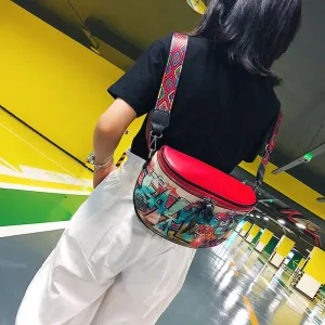 Women's Bag Wide Band Waist Bag Letter Single Shoulder Diagonal Bag Backpack