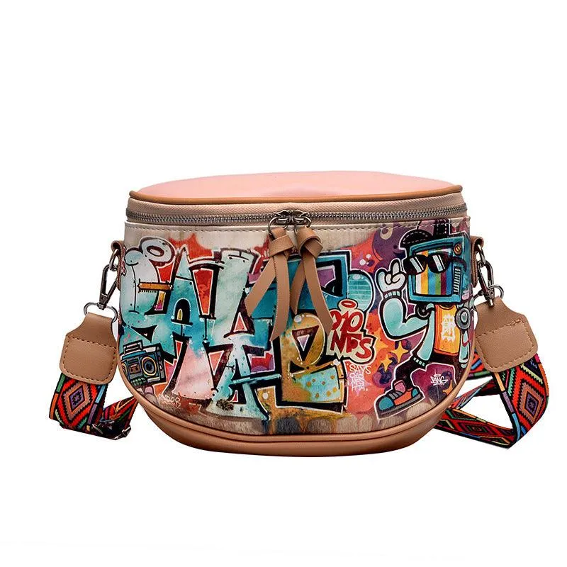 Women's Bag Wide Band Waist Bag Letter Single Shoulder Diagonal Bag Backpack