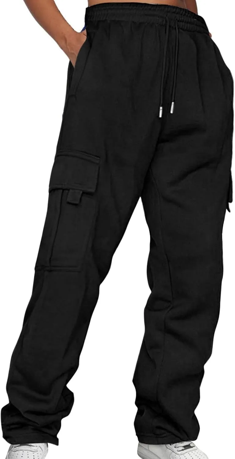 Women's Joggers Sweatpants Solid and Tracksuit Sweatshirt Hooded Women Suits Sets High Waisted Joggers Pants Baggy
