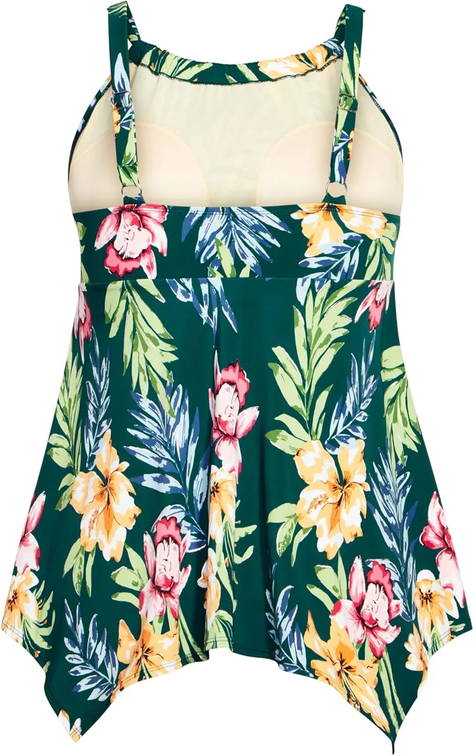 Women's Plus Size Handkerchief Print Tankini Top