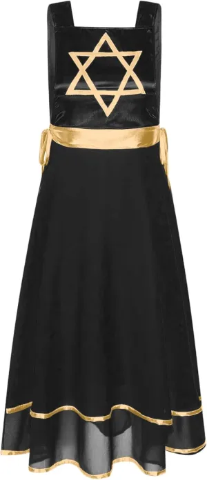 Womens Praise Dance Tunic Overlay Tunic Lace-up Sides Split Sleeveless Liturgical Worship Dress