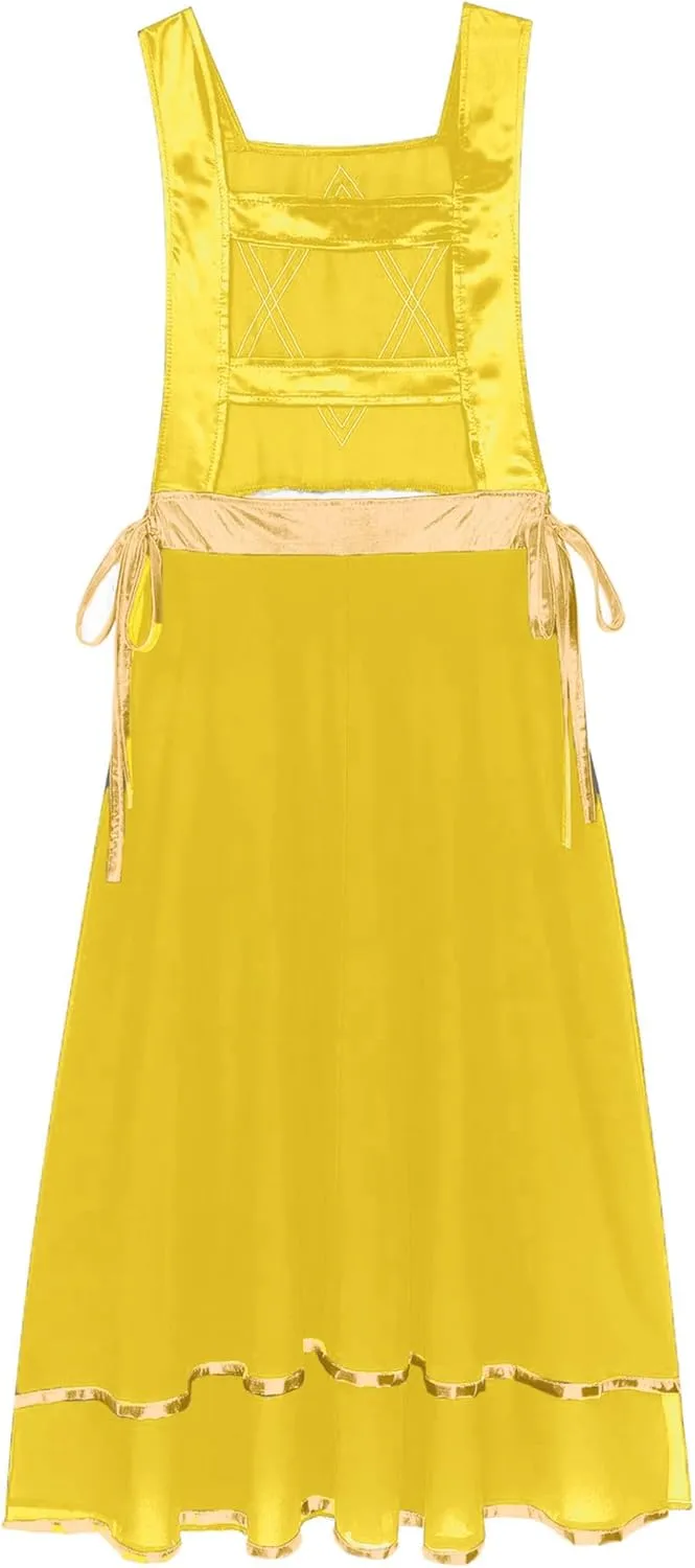 Womens Praise Dance Tunic Overlay Tunic Lace-up Sides Split Sleeveless Liturgical Worship Dress