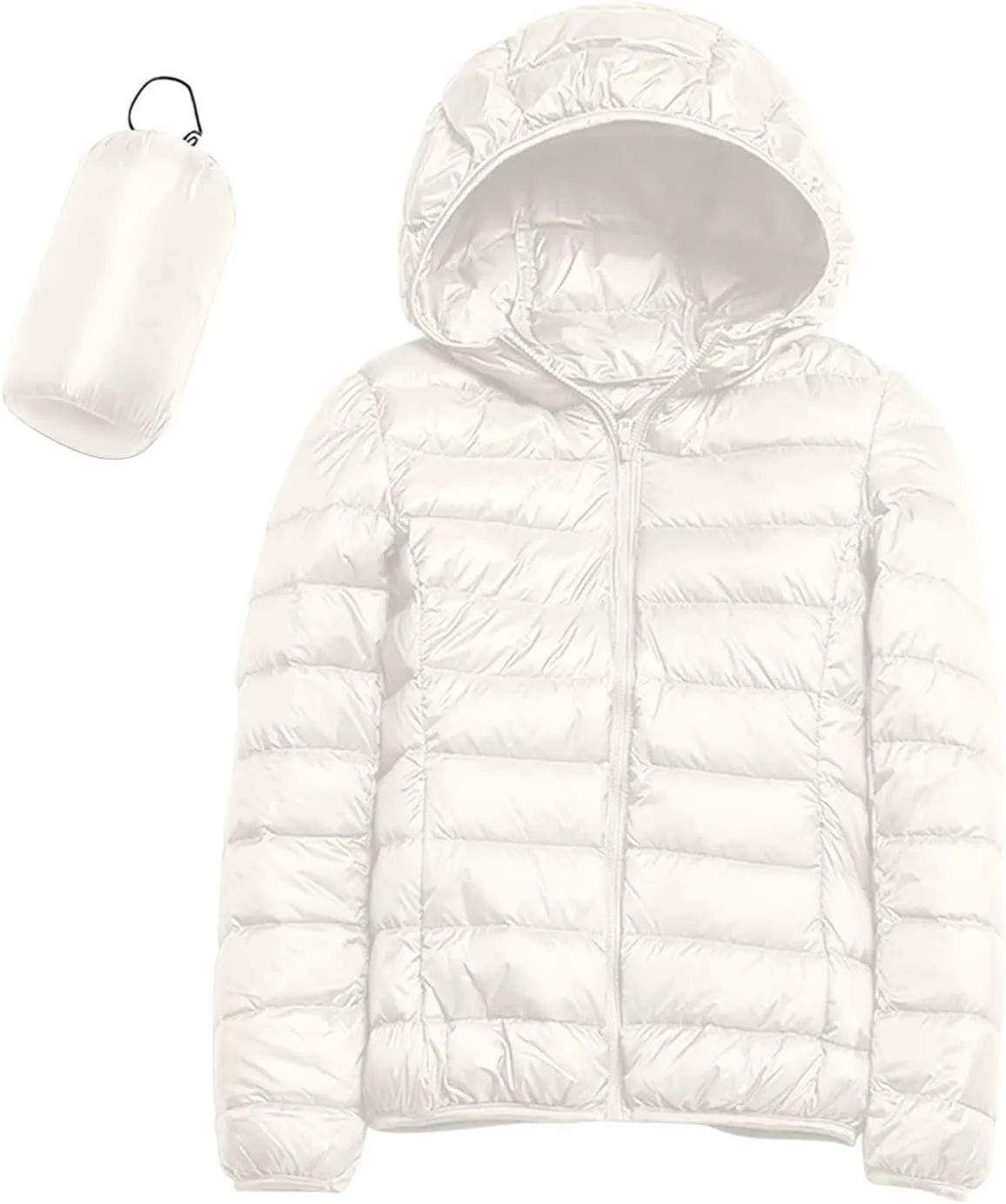 Womens Puffer Jackets Lightweight Packable Down Jacket Zip Up Quilted Fall Winter Coats Warm Outerwear with Pockets