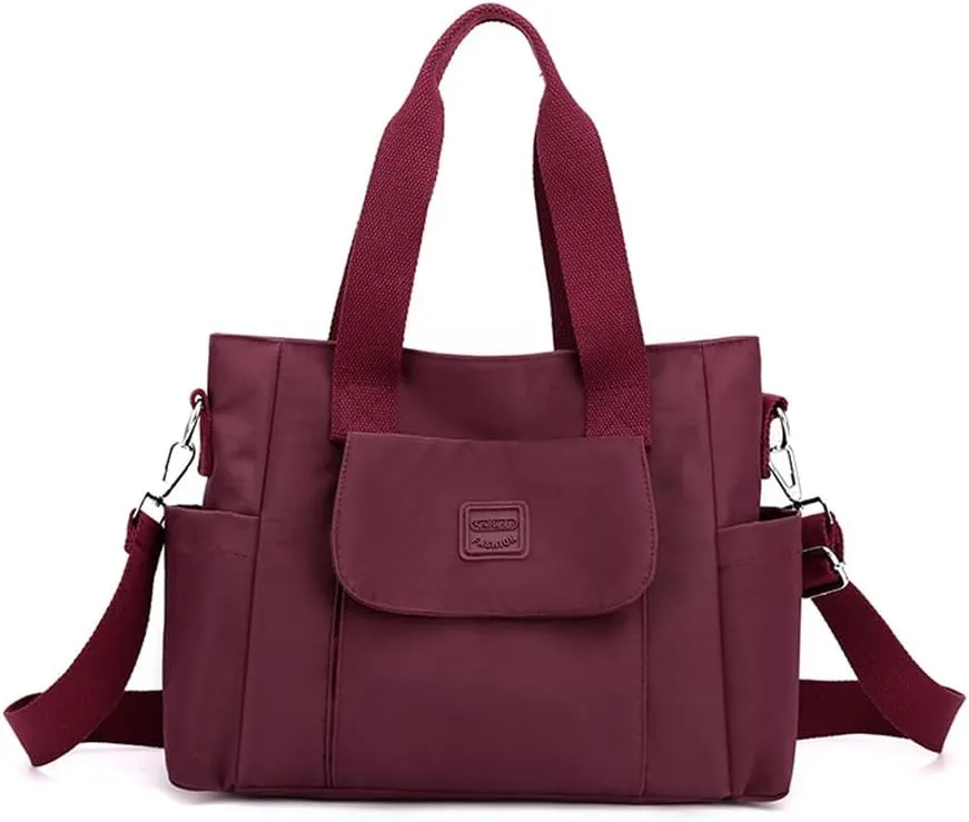 Women's Tote Purses Multi-pocket Shoulder Crossbody Bag Light Large Handbags for Work Travel Shopping