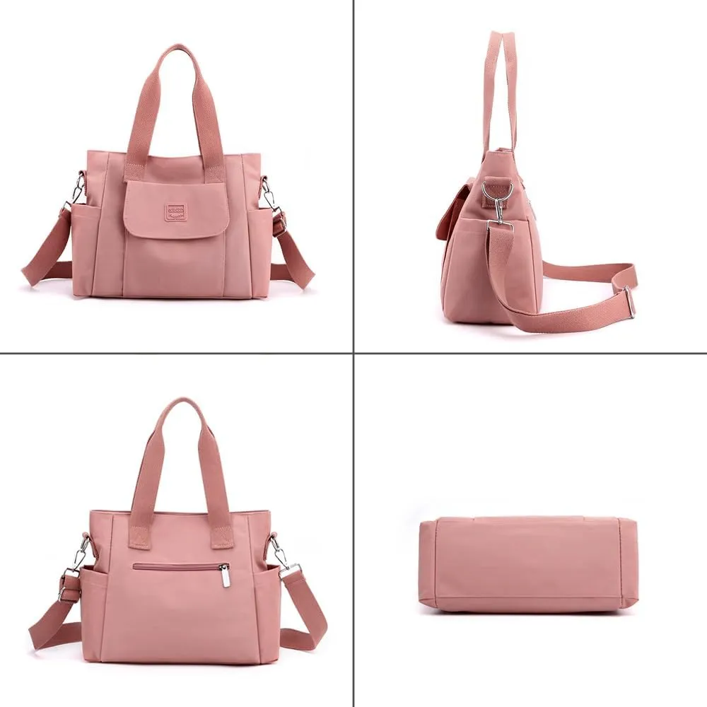 Women's Tote Purses Multi-pocket Shoulder Crossbody Bag Light Large Handbags for Work Travel Shopping