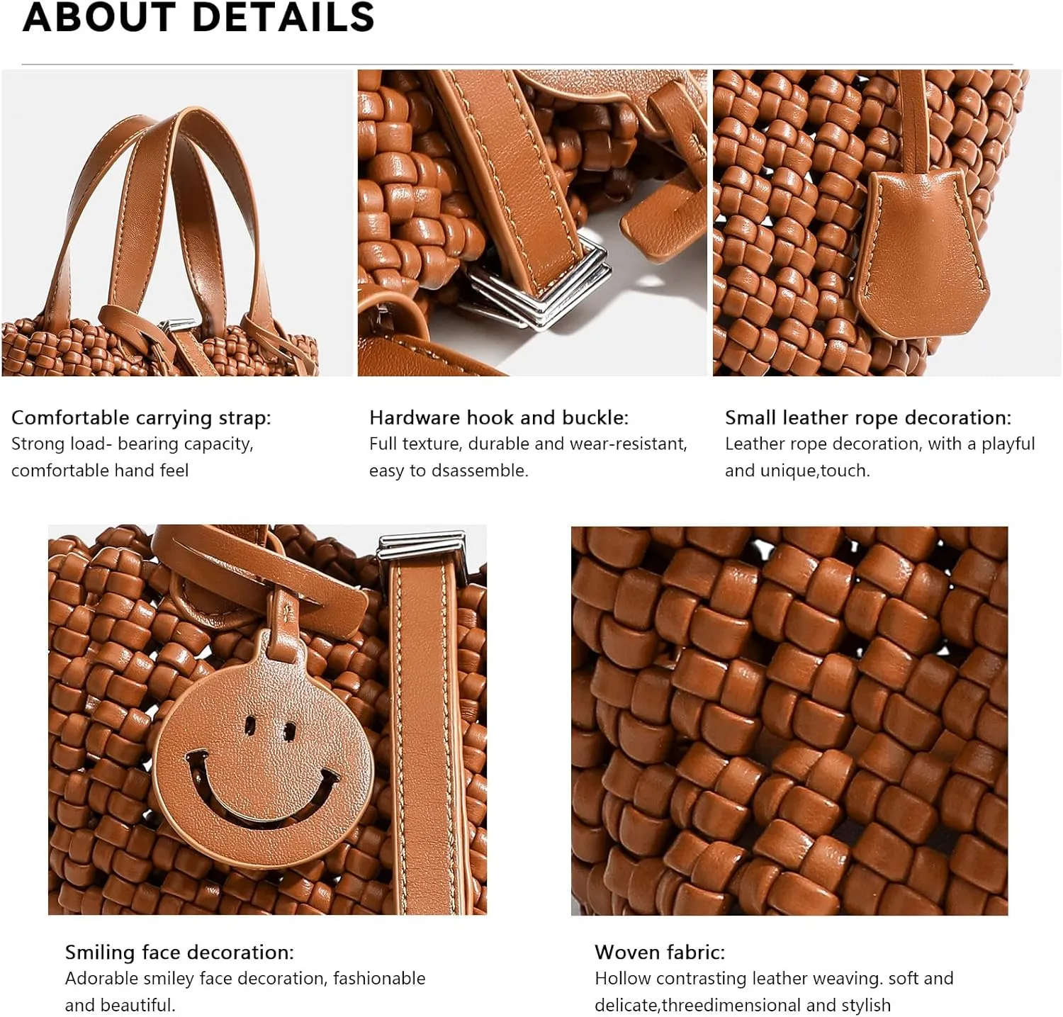 Woven Handbags for Women Top Handle Satchel Handbag Basket Bucket Bag Small Woven Tote Bag Hobo Purses