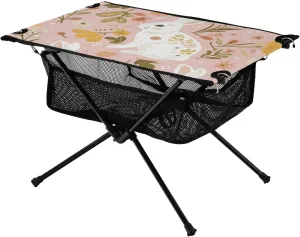 xigua Easter Cute Rabbit Folding Camping Table,Portable Camp Table with Carry Bag Beach Table Folding Table for Picnic, Camp,Party,Travel208