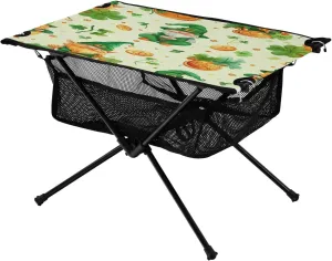 xigua Happy St. Patrick's Day Folding Camping Table,Portable Camp Table with Carry Bag Beach Table Folding Table for Picnic, Camp,Party,Travel40