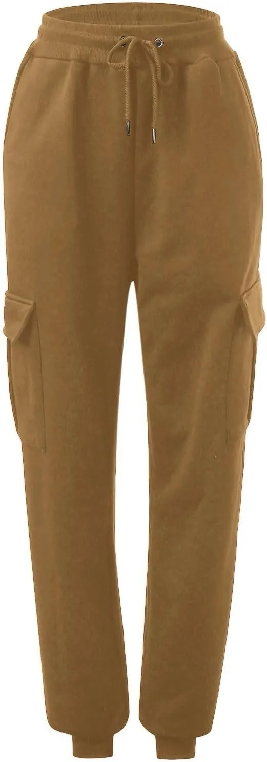 Y2K Streetwear with 6 Pockets Sweatpants Comfortable High Waisted Jogging Pants with High Waisted Baggy Casual Pants