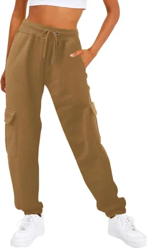 Y2K Streetwear with 6 Pockets Sweatpants Comfortable High Waisted Jogging Pants with High Waisted Baggy Casual Pants