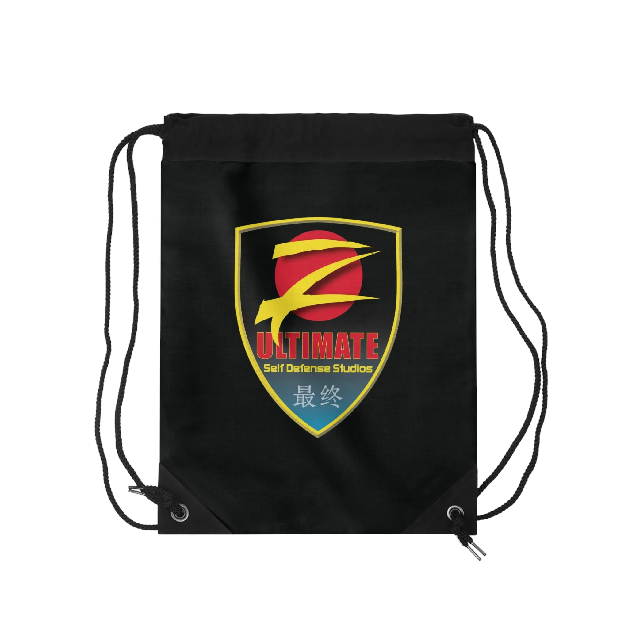 Z-Ultimate Shield Logo Black Drawstring Bag