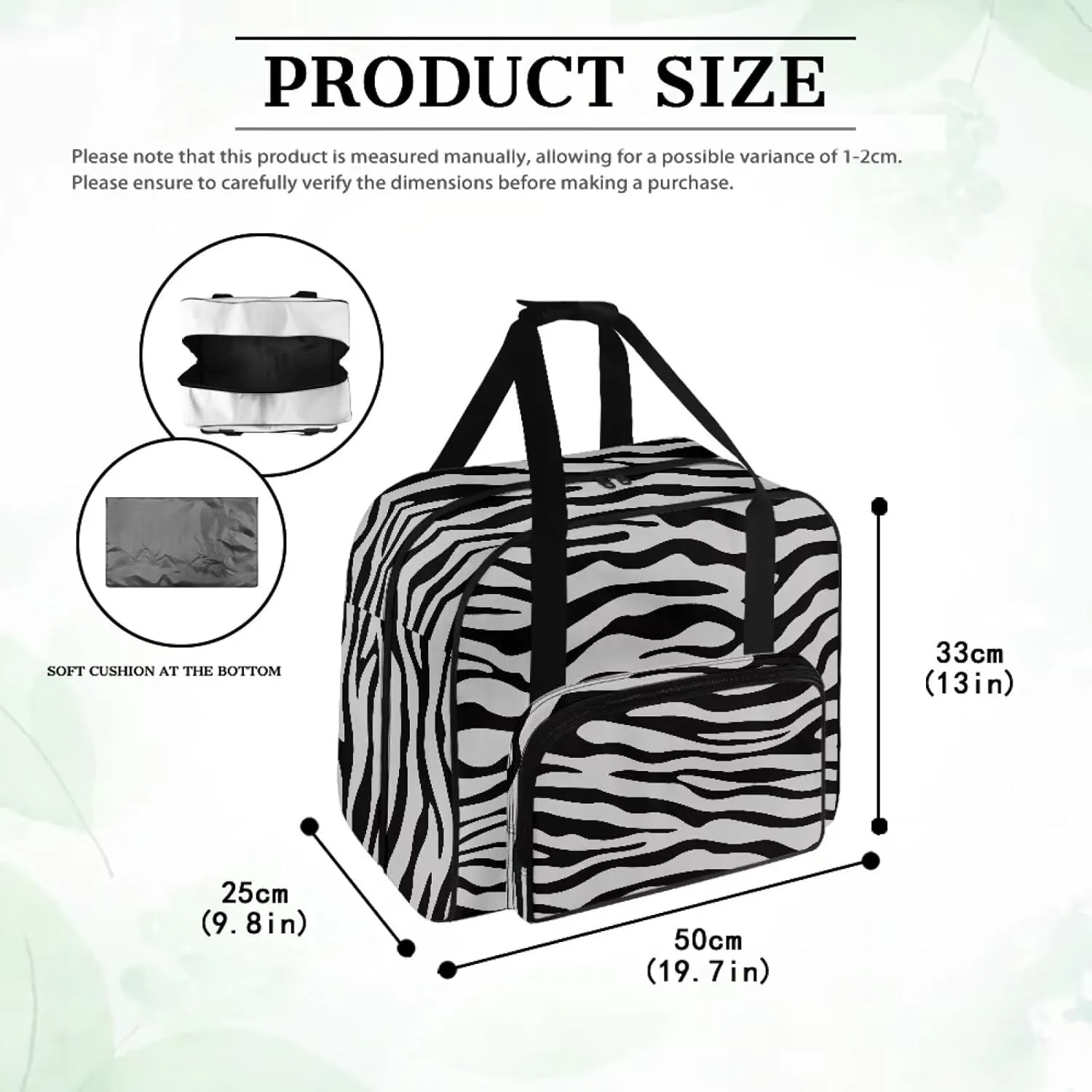 Zebra-Stripe Sewing Machine Bag Useful Storage Bags Fashion Large Capacity Home Assortment Case Organize