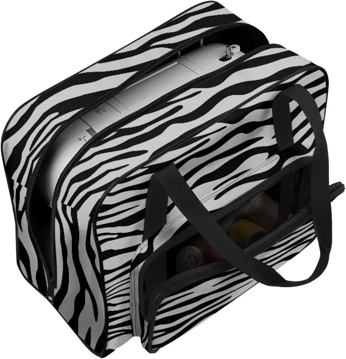 Zebra-Stripe Sewing Machine Bag Useful Storage Bags Fashion Large Capacity Home Assortment Case Organize