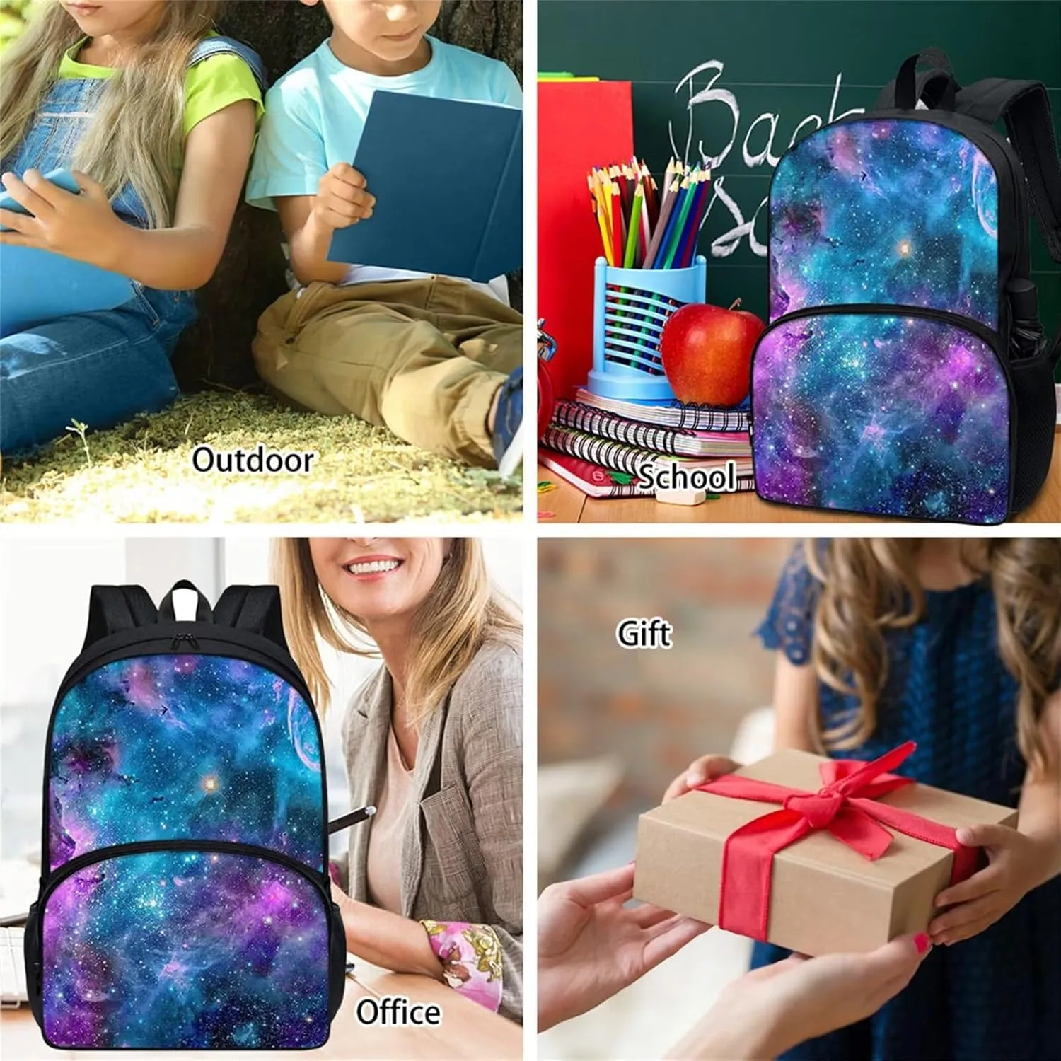 ZFRXIGN Flower Axolotl Backpack for Girls School Bags and Lunch Box Kids Schoolbag Primary Junior High School Bookbag Lunch Tote Pencil Case Pink Cherry Blossom Flower