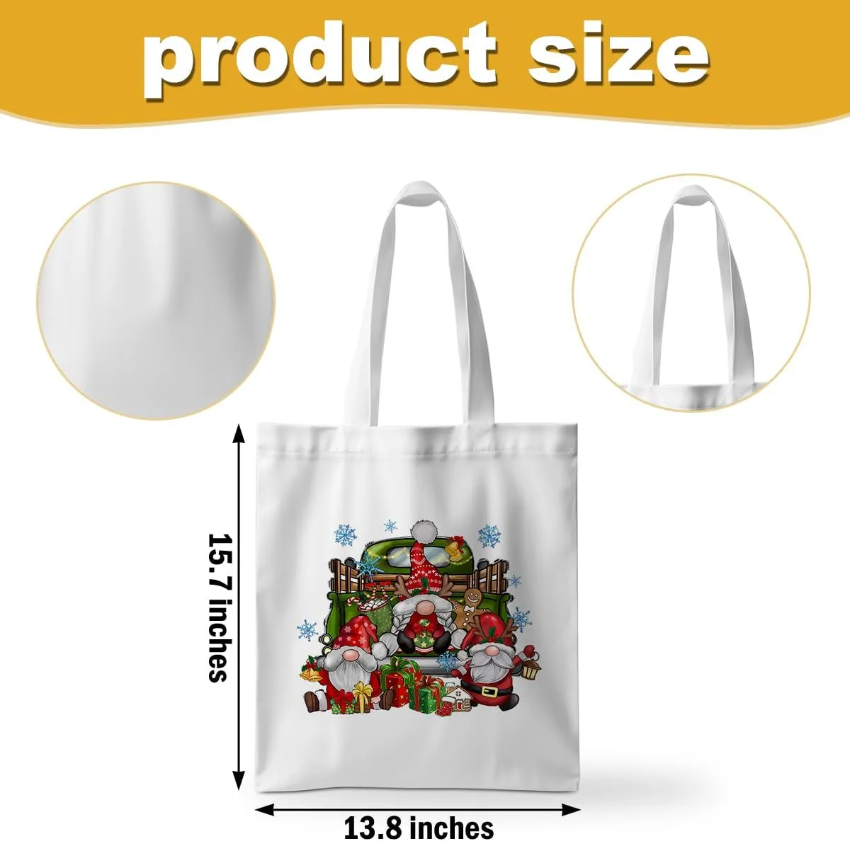 ZHAMEN Gnomes Gifts for Women - Funny Thanksgiving Pumpkin Christmas Halloween Sunflower Tote Bag