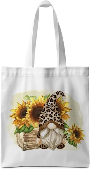 ZHAMEN Gnomes Gifts for Women - Funny Thanksgiving Pumpkin Christmas Halloween Sunflower Tote Bag