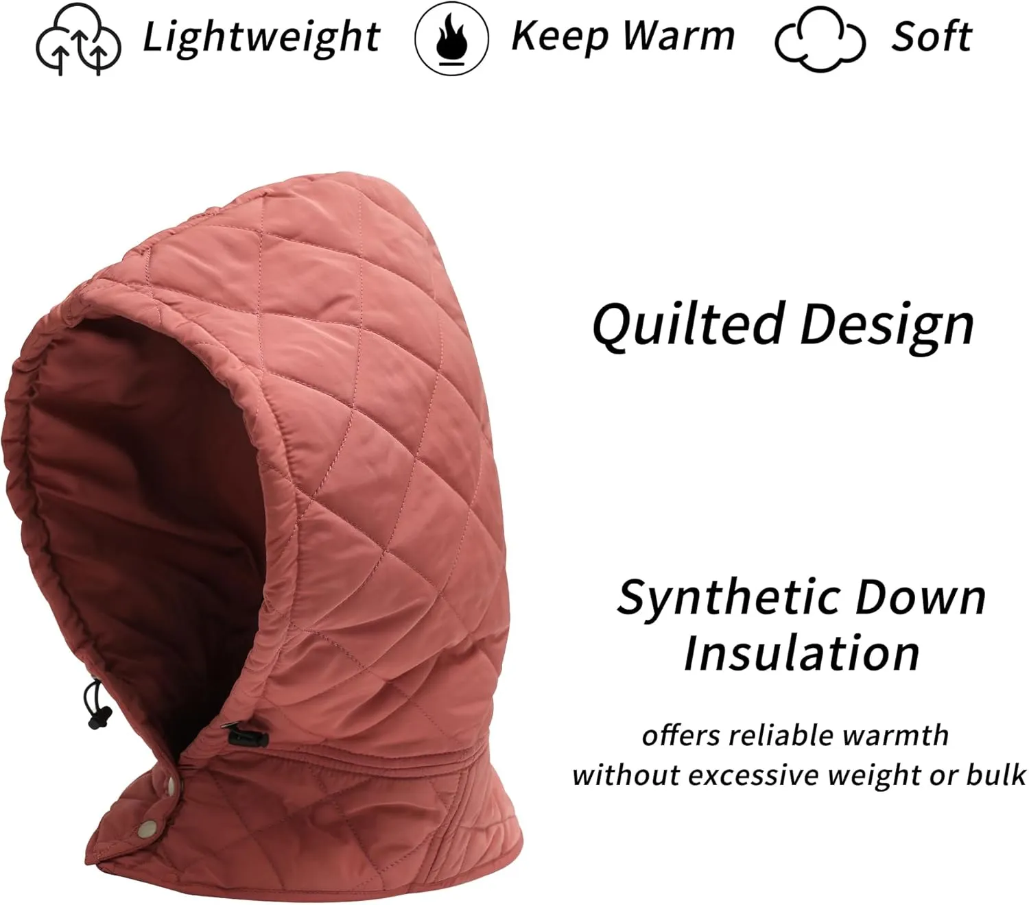 ZLYC Women Windproof Winter Hats Down Hooded Scarf Balaclava Beanie Warm Skull Cap