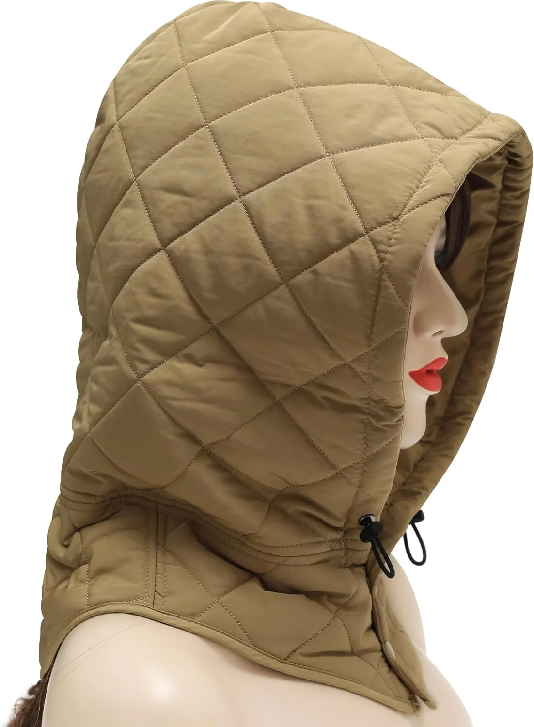 ZLYC Women Windproof Winter Hats Down Hooded Scarf Balaclava Beanie Warm Skull Cap