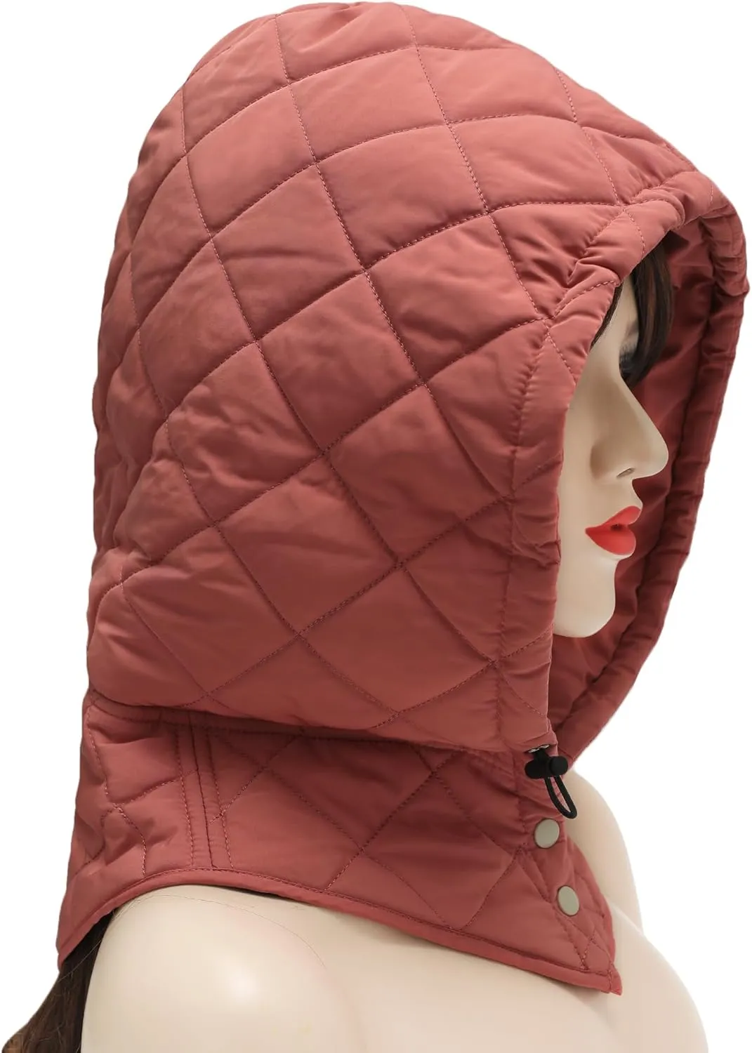 ZLYC Women Windproof Winter Hats Down Hooded Scarf Balaclava Beanie Warm Skull Cap