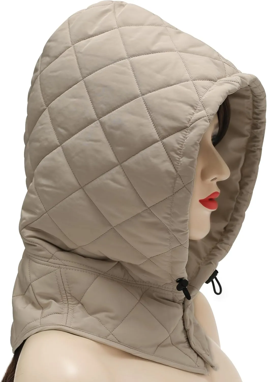 ZLYC Women Windproof Winter Hats Down Hooded Scarf Balaclava Beanie Warm Skull Cap