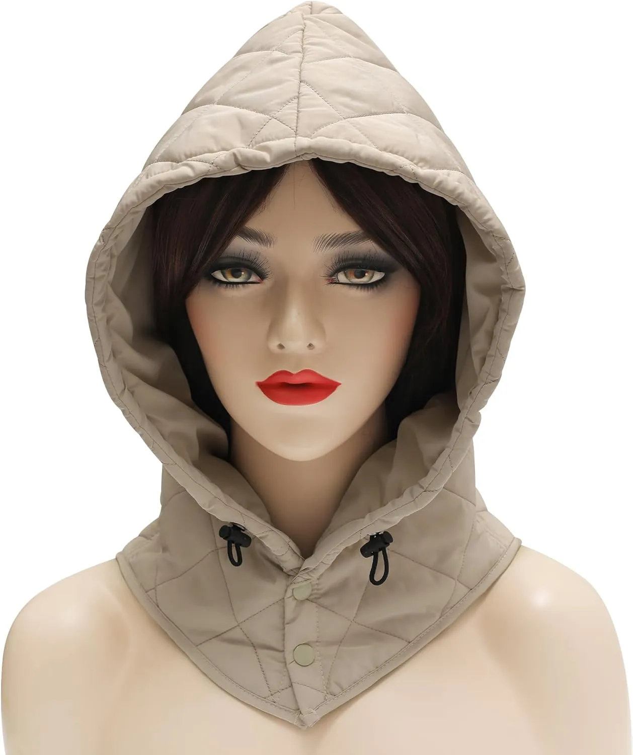 ZLYC Women Windproof Winter Hats Down Hooded Scarf Balaclava Beanie Warm Skull Cap