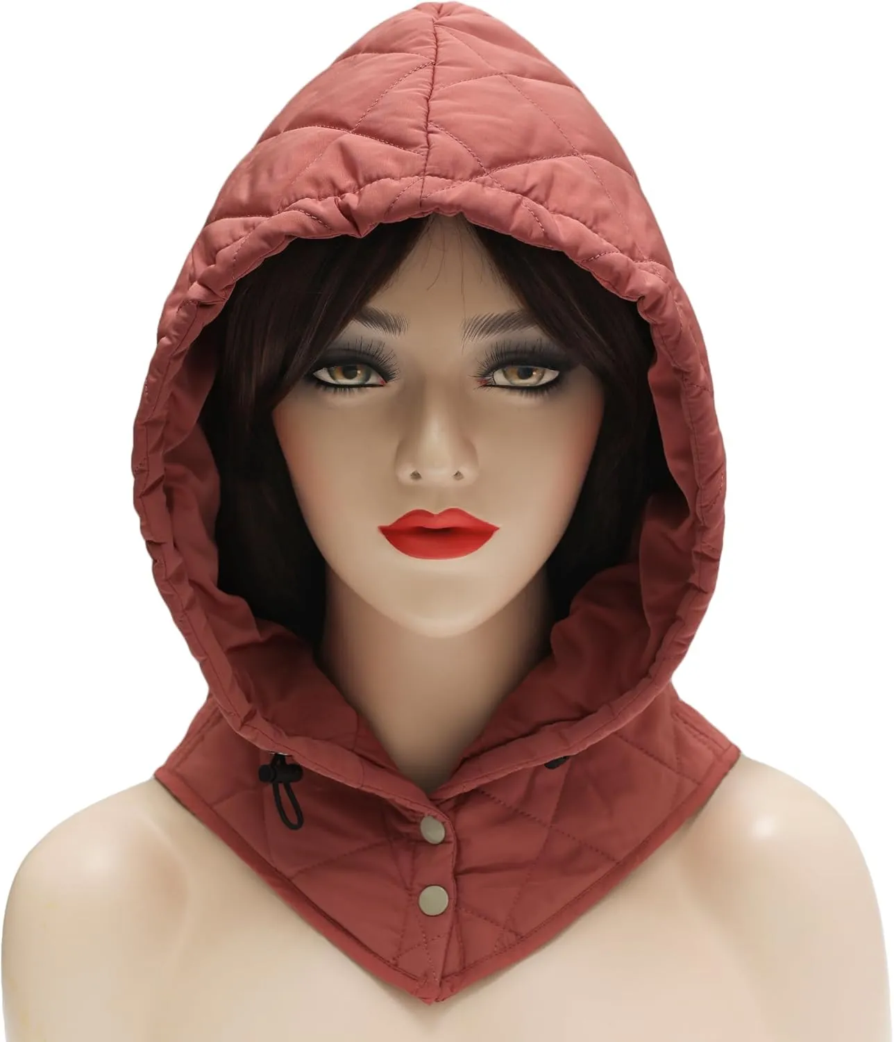 ZLYC Women Windproof Winter Hats Down Hooded Scarf Balaclava Beanie Warm Skull Cap