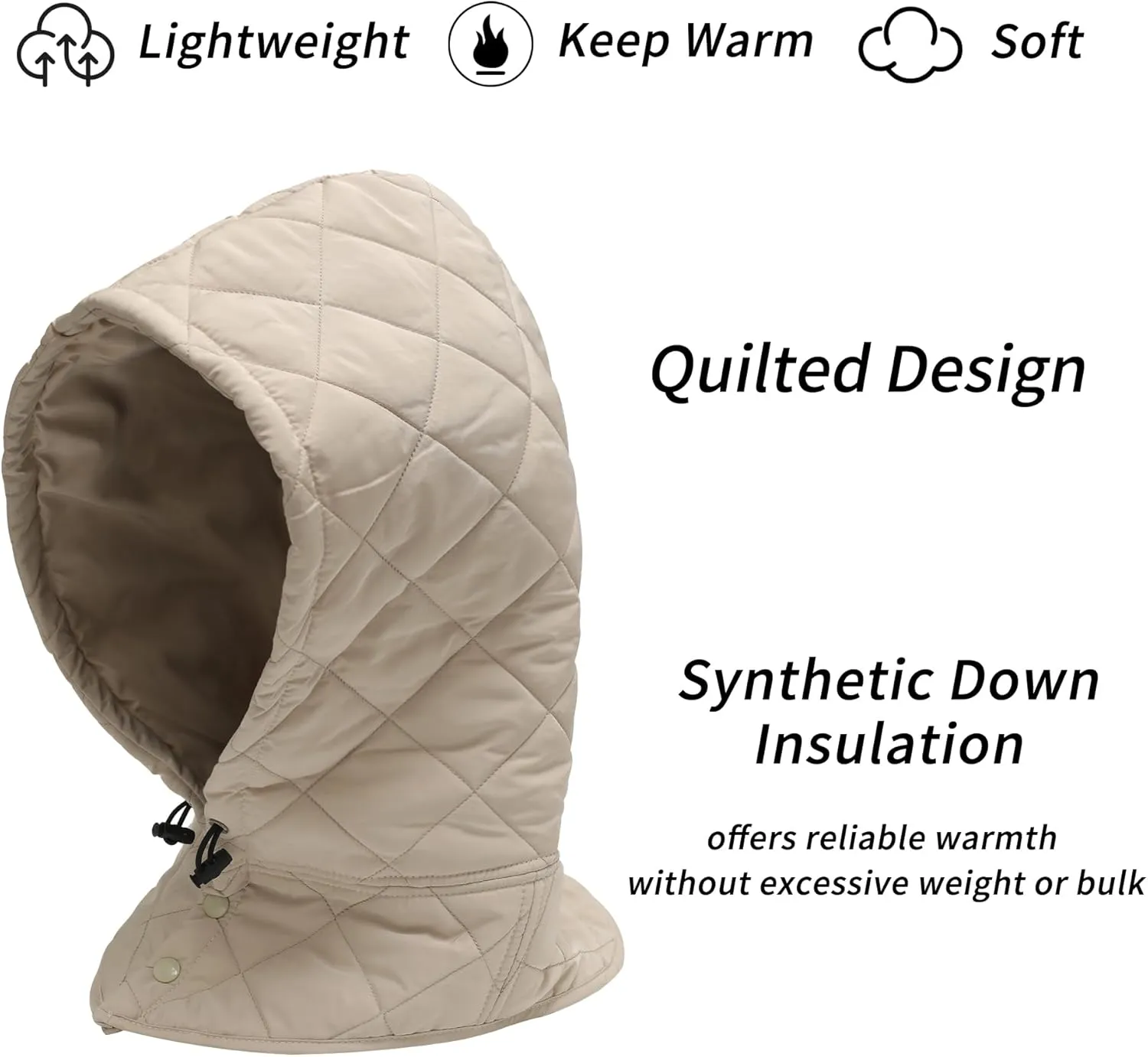 ZLYC Women Windproof Winter Hats Down Hooded Scarf Balaclava Beanie Warm Skull Cap