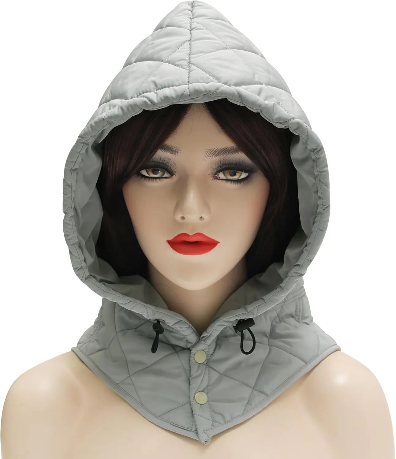 ZLYC Women Windproof Winter Hats Down Hooded Scarf Balaclava Beanie Warm Skull Cap